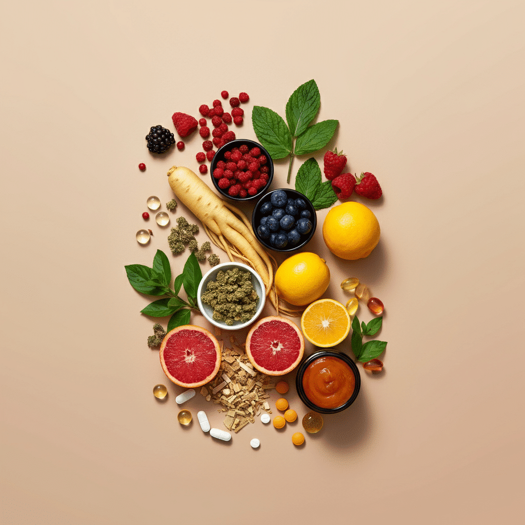 Naturlige alternativer koffeinbaserte energitilskudd adaptogener vitaminer jevn energi featured