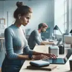 Two norwegian office workers show alert and tired energy while intermittent fasting